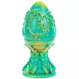 Сувенир из массива бука "Яйцо пасхальное" зелёное